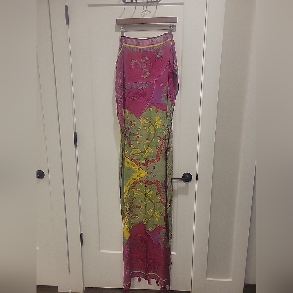 Colorful Purple And Green Blend Scarf
